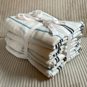 IKEA Adelspinnare striped cotton & linen drapes (4 panels)